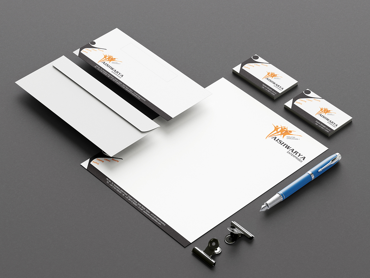 Aishwarya Stationery Design Mockup
